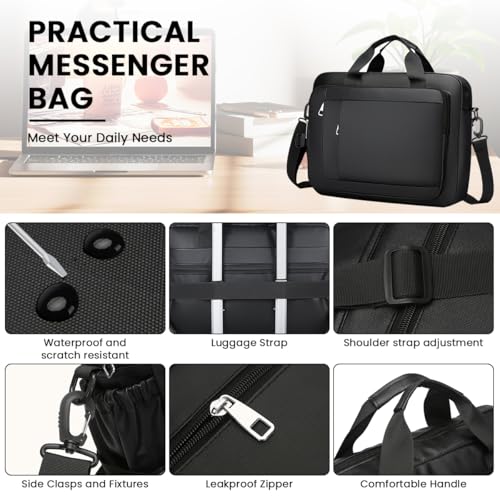 ZORBES® Laptop Bag 14'' Laptop Hand Bag Waterproof Anti-scratch Travel Briefcase Bag, Messenger Bag, Fashion Men Crossbody Shoulder Bag with Removable Shoulder Strap ZORBES® Laptop Bag 14'' Laptop Hand Bag Waterproof Anti-scratch Travel Briefcase Bag, Messenger Bag, Fashion Men Crossbody Shoulder Bag with Removable Shoulder Strap